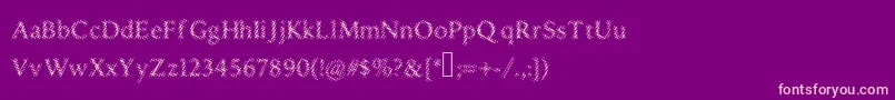 フォントDruggedindividualist – 紫の背景にピンクのフォント