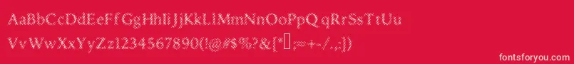 Druggedindividualist Font – Pink Fonts on Red Background