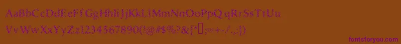 Druggedindividualist Font – Purple Fonts on Brown Background