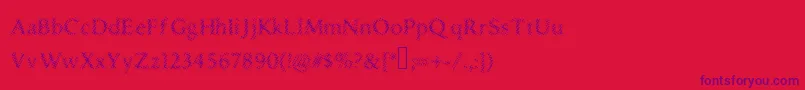 Druggedindividualist Font – Purple Fonts on Red Background