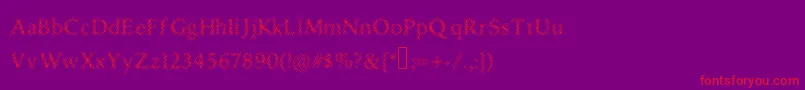 Druggedindividualist Font – Red Fonts on Purple Background