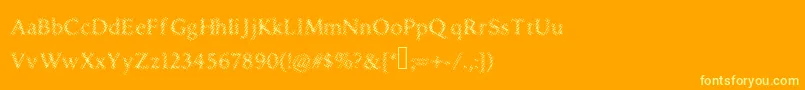 Druggedindividualist Font – Yellow Fonts on Orange Background