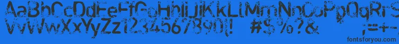 Blabloosy Font – Black Fonts on Blue Background