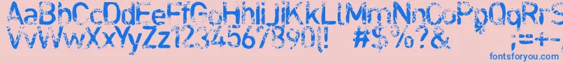 Blabloosy Font – Blue Fonts on Pink Background