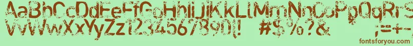 Blabloosy Font – Brown Fonts on Green Background