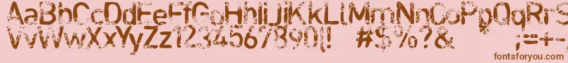 Blabloosy Font – Brown Fonts on Pink Background