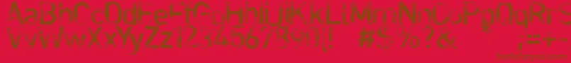 Blabloosy Font – Brown Fonts on Red Background