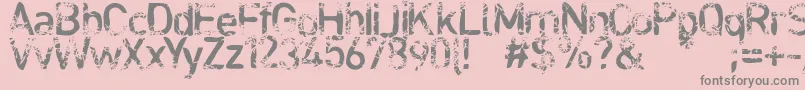 Blabloosy Font – Gray Fonts on Pink Background