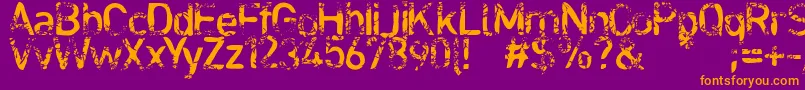 Blabloosy Font – Orange Fonts on Purple Background