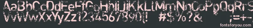 Blabloosy Font – Pink Fonts on Black Background