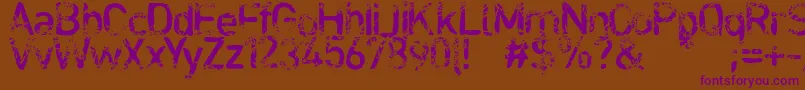 Blabloosy Font – Purple Fonts on Brown Background