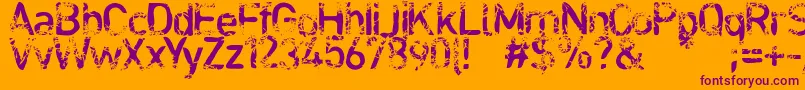 Blabloosy Font – Purple Fonts on Orange Background