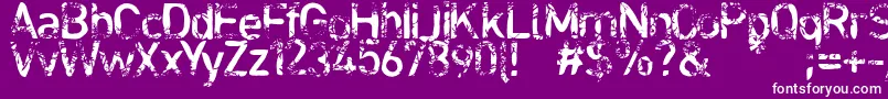 Blabloosy Font – White Fonts on Purple Background