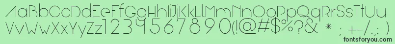 Arual-Schriftart – Schwarze Schriften auf grünem Hintergrund