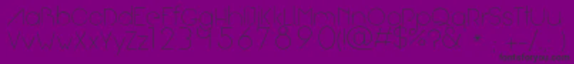 Шрифт Arual – чёрные шрифты на фиолетовом фоне