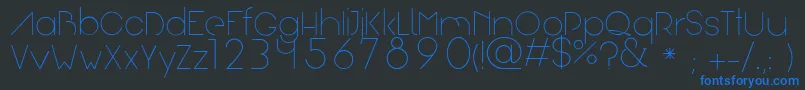 Arual Font – Blue Fonts on Black Background