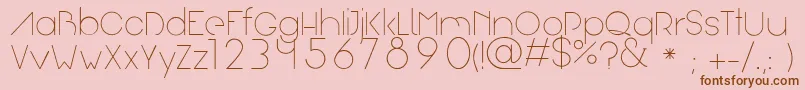Arual Font – Brown Fonts on Pink Background