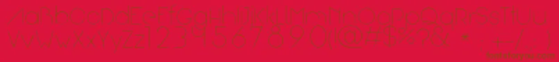 Arual Font – Brown Fonts on Red Background