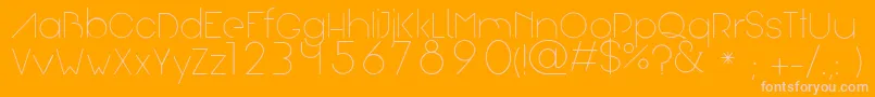 Arual-Schriftart – Rosa Schriften auf orangefarbenem Hintergrund