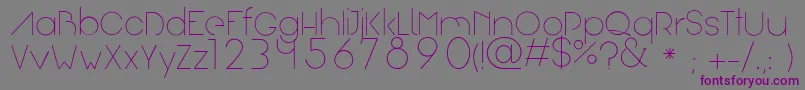 Arual-Schriftart – Violette Schriften auf grauem Hintergrund
