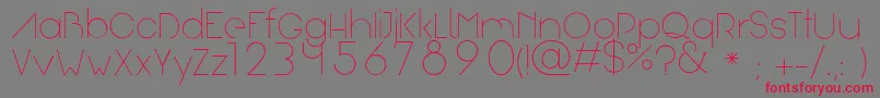 Arual Font – Red Fonts on Gray Background