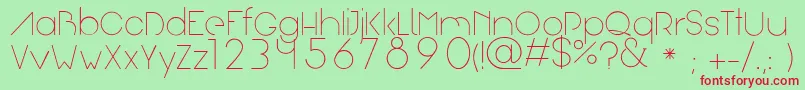 Arual Font – Red Fonts on Green Background