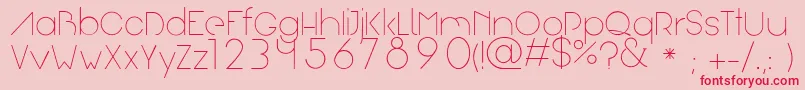 Arual Font – Red Fonts on Pink Background