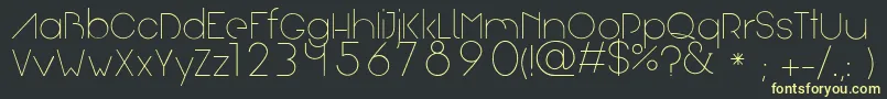 Arual Font – Yellow Fonts on Black Background