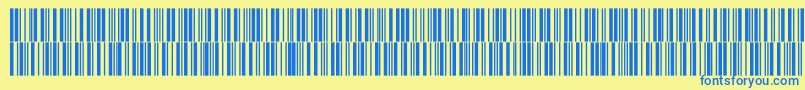 Fonte V300019 – fontes azuis em um fundo amarelo