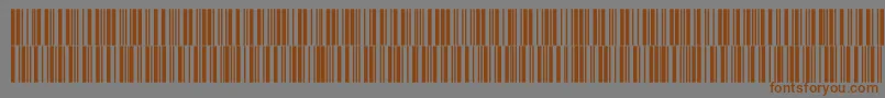 フォントV300019 – 茶色の文字が灰色の背景にあります。