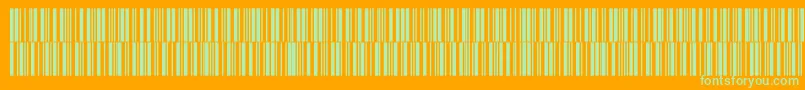 V300019 Font – Green Fonts on Orange Background