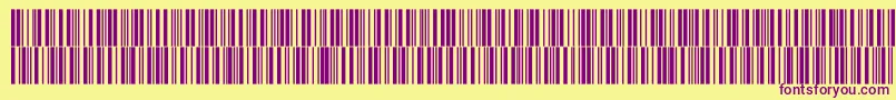 V300019 Font – Purple Fonts on Yellow Background