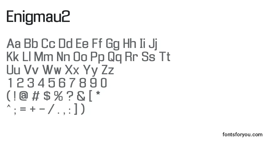 Enigmau2フォント–アルファベット、数字、特殊文字