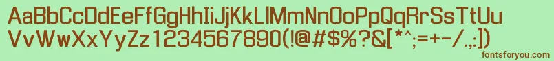 Шрифт Enigmau2 – коричневые шрифты на зелёном фоне