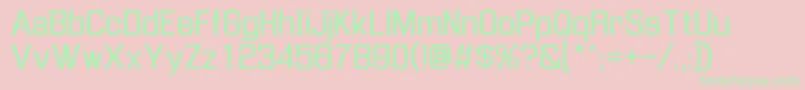 Enigmau2 Font – Green Fonts on Pink Background