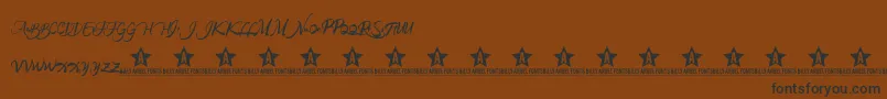 RainforestTrial Font – Black Fonts on Brown Background