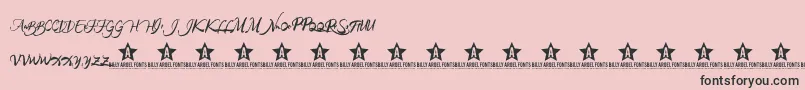 RainforestTrial Font – Black Fonts on Pink Background