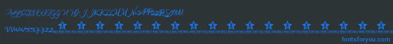 RainforestTrial Font – Blue Fonts on Black Background
