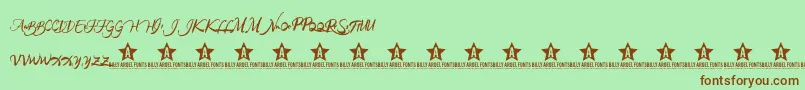 RainforestTrial Font – Brown Fonts on Green Background
