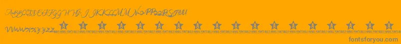 RainforestTrial Font – Gray Fonts on Orange Background