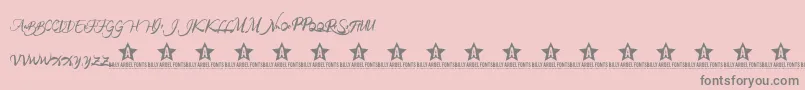 RainforestTrial Font – Gray Fonts on Pink Background