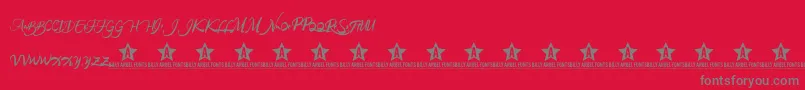 RainforestTrial Font – Gray Fonts on Red Background