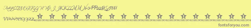 RainforestTrial Font – Gray Fonts on Yellow Background