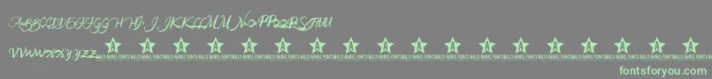 RainforestTrial Font – Green Fonts on Gray Background