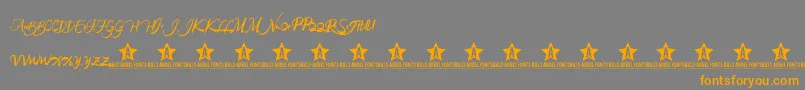 RainforestTrial Font – Orange Fonts on Gray Background