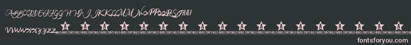 RainforestTrial Font – Pink Fonts on Black Background