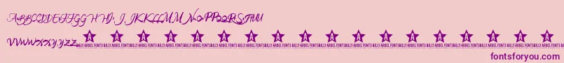 RainforestTrial Font – Purple Fonts on Pink Background