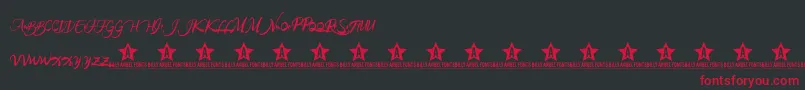 RainforestTrial Font – Red Fonts on Black Background