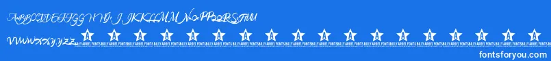 RainforestTrial Font – White Fonts on Blue Background