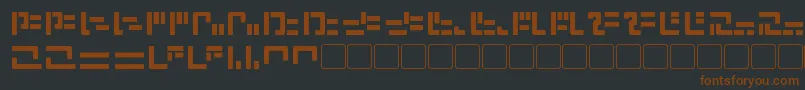 Шрифт ModernIaconic – коричневые шрифты на чёрном фоне